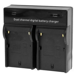Chargeur de batterie numérique à double canal pour Sony F550 / F730 / F750 / F960 / F960H, (noir)