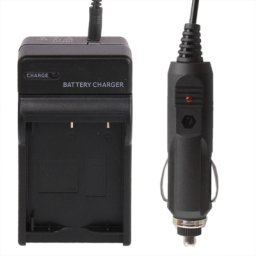 Chargeur de voiture batterie appareil photo numérique pour FUJI FNP-W126 (Noir)