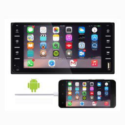 848V 16 Navigateur GPS de voiture à écran tactile multipoint de 7 pouces, prise en charge de la carte TF / lecteur USB / AUX / MP5 / liens miroir Android et iPhone (noir)