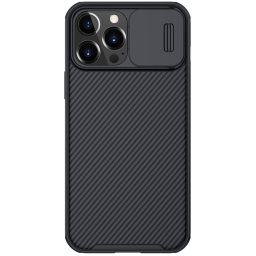 Nillkin Black Mirror Pro Series Camshield Couverture complète Étui de téléphone résistant à la poussière anti-poussière pour iPhone 13 Pro (Noir)