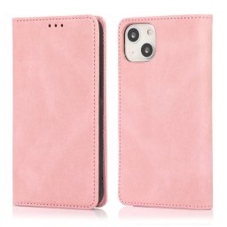 Strong magnétique Crazy Crazy Horse Texture Horizontal Flip Cuir Case avec porte-cartes et portefeuille pour iPhone 13 Pro (Rose Gold)