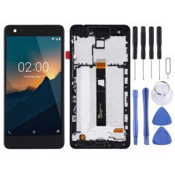 Écran LCD et numériseur complet avec cadre pour Nokia 2.1 (noir)