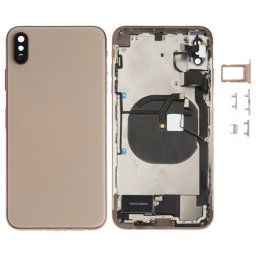 Assemblage du couvercle arrière de la batterie (avec touches latérales et haut-parleur et moteur et objectif de la caméra et plateau de carte et bouton d'alimentation + bouton de volume + port de charge + câble