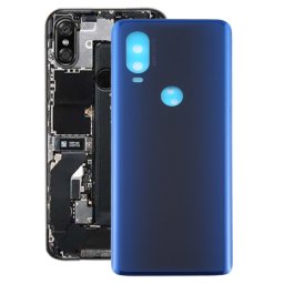 Cache Batterie pour Motorola Moto One Vision (Bleu)