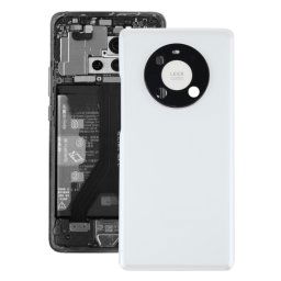 Couvercle arrière de la batterie d'origine avec couvercle de la lentille de caméra pour Huawei Mate 40 Pro (Blanc)