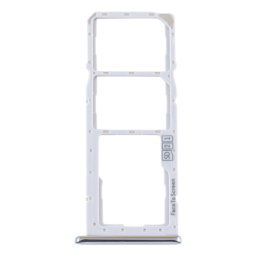 Plateau de la carte SIM + plateau de la carte SIM + plateau de la carte Micro SD pour Motorola One (P30 Play) XT1941 (argent)