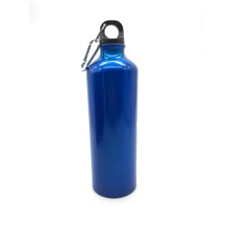 Bouteille d'eau de sports de plein air en aluminium Bouteille d'eau portative pour alpinisme, capacité: 750 ml (bleu)