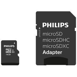 Philips MicroSDHC Card 16GB Class 10 UHS-I U1 + adaptateur