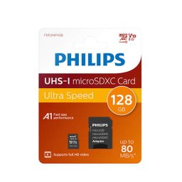 Philips MicroSDXC Card 128GB Class 10 UHS-I U1 + adaptateur