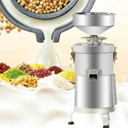 Machine de tofu de lait de soja de broyage frais de séparation de boue de grande capacité de raffineur d'acier inoxydable de ménage de 125 / 1500W, prise de CN (argent)