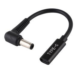 Câble de chargeur adaptateur secteur DP 6,0 x 0,6 mm vers type C femelle (noir)