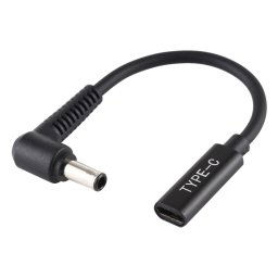Câble de chargeur d'adaptateur d'alimentation femelle DP 5,0 x 1,0 mm vers type C (noir)