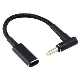 Coude de 4,0 x 1,7 mm vers adaptateur USB-C / Type-C Câble tressé en nylon