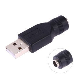 Connecteur adaptateur USB mâle à 5,5 x 2,1 mm femelle