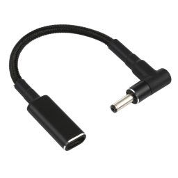 PD 100W 18.5-20V 4,0 x 1,35 mm Coude à l'adaptateur USB-C / Type-C Câble de tresse en nylon