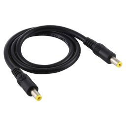 Fiche d'alimentation CC 5,5 x 2,5 mm Câble de connecteur adaptateur mâle à mâle, longueur du câble: 1,5 m (noir)
