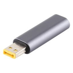 Connecteur adaptateur mâle PD 12V Small Square (deuxième génération) pour Lenovo (gris argenté)
