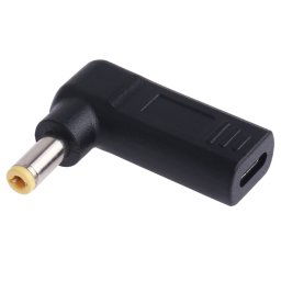 Connecteur adaptateur coudé USB-C / Type-C femelle à 5,5 x 2,5 mm mâle