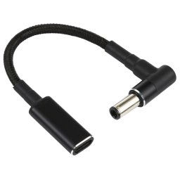 PD 100W 18.5-20V 6.0 x 0,6 mm coude à l'adaptateur USB-C / Type-C câble de tresse en nylon