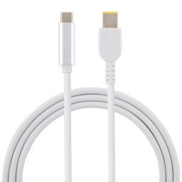 Câble de charge d'alimentation USB-C / Type-C vers Big Square Male pour Lenovo, longueur du câble: environ 1,5 m (blanc)