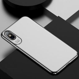 USAMS Jay Series pour iPhone X / XS PC peinture à l huile surface antichoc étui de protection (argent)