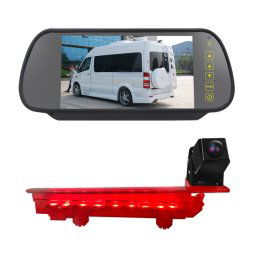 PZ470 voiture étanche 170 degrés caméra de vue de feu de freinage + moniteur de vue arrière 7 pouces pour Volkswagen T5 / T6 2010-2017