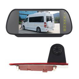 PZ477 voiture étanche 170 degrés caméra de vue de feu de freinage + moniteur de vue arrière 7 pouces pour Ford Transit personnalisé