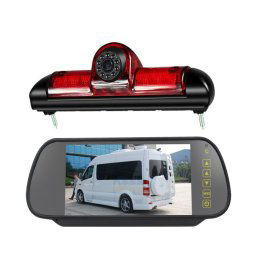 PZ460 voiture étanche HD caméra de vue de feu de freinage haute Position + moniteur de vue arrière 7 pouces pour Fiat / citroën / Peugeot