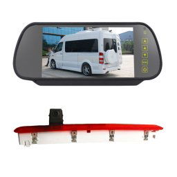 PZ473 voiture étanche 170 degrés caméra de vue de feu de freinage + moniteur de vue arrière 7 pouces pour Volkswagen T6 porte simple