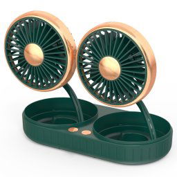 F303 Ventilateur USB USB 12 / 24V Shake Teak Shake Tead (Double tête Gold)