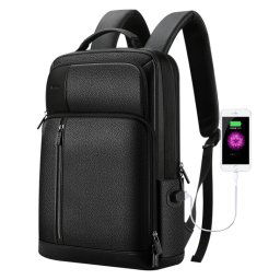 Bopai 851-036611 Sac à dos Business Respirant en cuir de grande capacité pour homme, taille: 30x12x43cm (Noir)