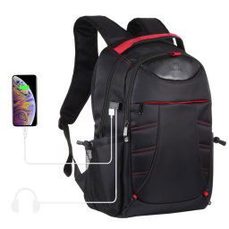 HAWEEL Sac à dos pour ordinateur portable pliable et amovible extérieur à double épaule (noir)