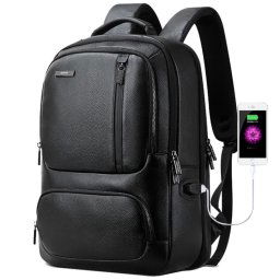 Bopai 851-023911 Sac à dos pour homme anti-vol respirant en cuir de haute qualité, taille: 28x18x42cm (noir)