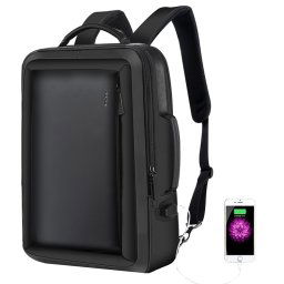 Bopai 751-006551 Sac à dos pour ordinateur portable respirant et décontracté de grande capacité avec interface USB externe, taille: 30 x 12 x 44 cm (noir)