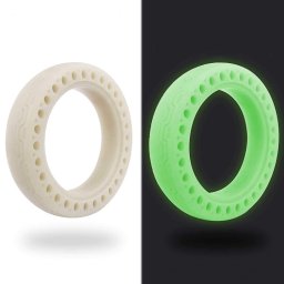M0137 pour accessoires de scooter électrique Xiaomi Mijia M365 8.5 pouces motif absorbant les chocs pneu solide en nid d'abeille pneu fluorescent (vert fluorescent)