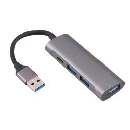 U-811 4 en 1 USB 3.0 à 3 USB 3.0 + Ports USB-C / Type-C Hub Station d'accueil