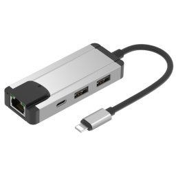 ANTEN 75002 8PIN TO RJ45 HUB Adaptateur USB 2.0 (argent)