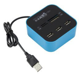 7 in 1 Combo USB 2.0 HUB Lecteur (7 ports)