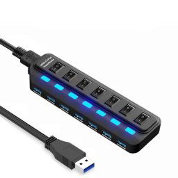 7 ports Splitter de commutation indépendant de hub USB 3.0 HUB