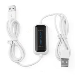 Câble de pont de transfert de fichiers direct net de liaison de données en ligne de PC à PC USB haute vitesse, longueur: 1,75 m