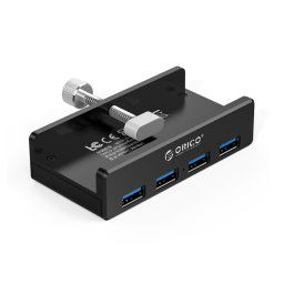 Orico MH4PU-P Aluminium Alliage 4 ports HUB de type pince USB3.0 (noir)