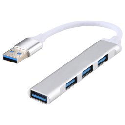 A-809 4 x USB 3.0 vers USB 3.0 Adaptateur HUB en alliage d'aluminium (argent)