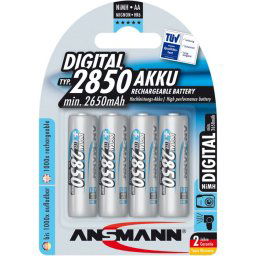 1x4 Ansmann NiMH piles recharg. 2850 Mignon AA 2650 mAh DIGITAL