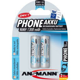 1x2 Ansmann maxE NiMH piles Mignon AA 1300 mAh DECT PHONE