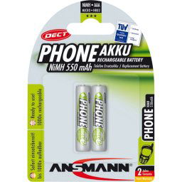 1x2 Ansmann maxE NiMH piles Micro AAA 550 mAh DECT PHONE