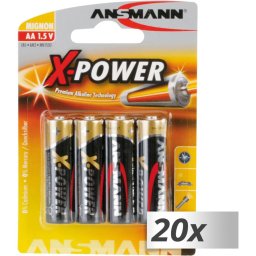20x4 Ansmann Alcaline Mignon AA LR 6 X-Power