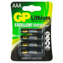 1x4 GP Lithium Micro 1,5V AAA 07024LF-C4