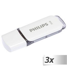 Philips USB 2.0 32GB Snow Edition gris Lot de 3