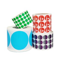 Couleur Autocollant de papier à revêtement à haute viscosité à haute viscosité, Livraison de couleurs aléatoires, Taille: Diamètre 30mm