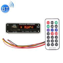 Écran couleur de voiture 12 V Audio lecteur MP3 carte décodeur Radio FM carte SD USB, avec fonction Bluetooth et télécommande